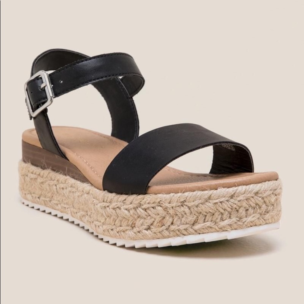 Flatform Espadrille Sandals - Picture 1 of 6